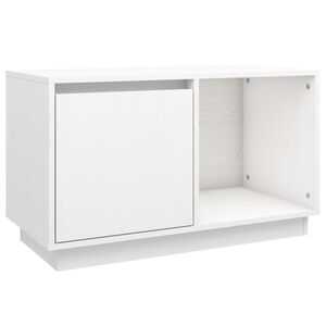 vidaXL TV-benk hvit 74x35x44 cm heltre furu