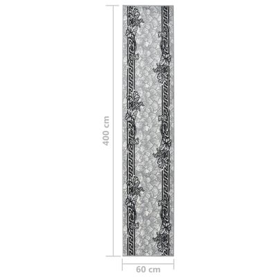 vidaXL Teppeløper BCF grå 60x400 cm