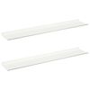 vidaXL Flytende hylle Veggmontert 2 pcs Hvit 100 x 18 x 2,5 cm St&aring;l