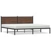 vidaXL Sengeramme i metall uten madrass brun eik 200x200 cm