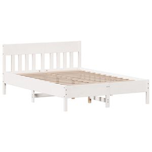 vidaXL Sengeramme uten madrass hvit 150x200 cm heltre furu