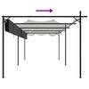 vidaXL Pergola med uttrekkbar tak antrasitt 589x292x230 cm