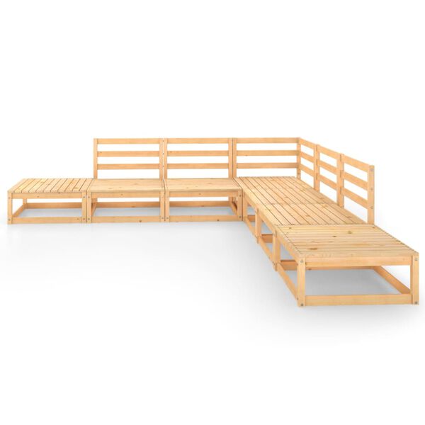 vidaXL Hagesofagruppe 7 deler heltre furu