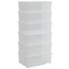 vidaXL Putekasser plast 6 stk 10 L stablebar