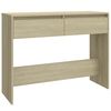 vidaXL Konsollbord sonoma eik 100x35x76,5 cm konstruert tre