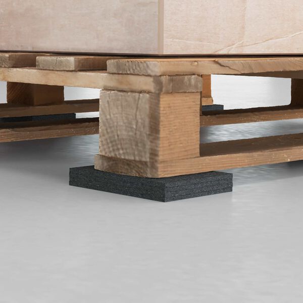 vidaXL Gummipute Svart Gummi