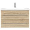 vidaXL Baderomsskapsett 2 deler sonoma eik konstruert tre