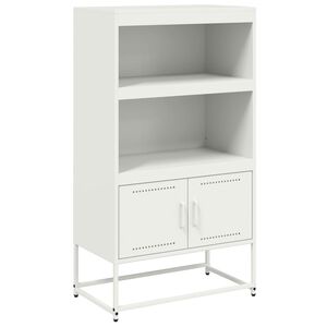 vidaXL Highboard hvit 68,5x38,5x123,5 cm st&aring;l