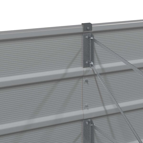 vidaXL Plantekassed Lysegr&aring; 600 x 80 x 45 cm St&aring;l