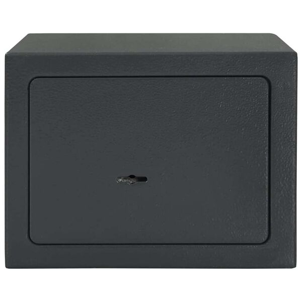 vidaXL Safe Box med l&aring;s M&oslash;rke gr&aring; 23 x 17 x 17 cm St&aring;l