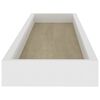 vidaXL Loggia-vegghyller 2 stk eik og hvit 80x15x4 cm MDF