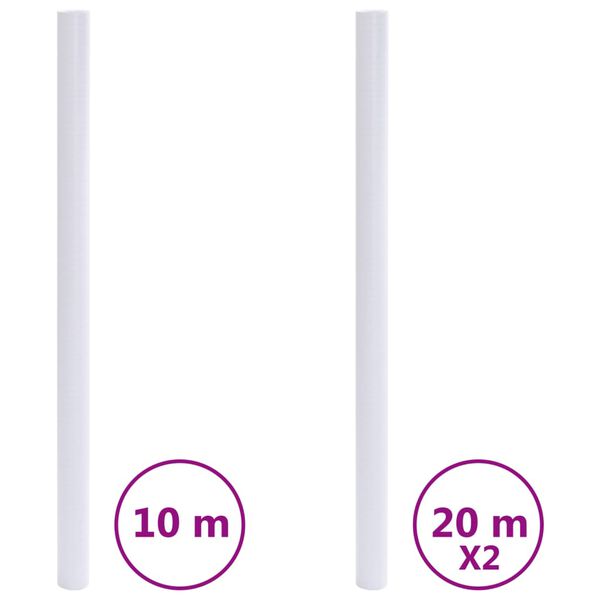 vidaXL Vindusfilm frostet hvit PVC