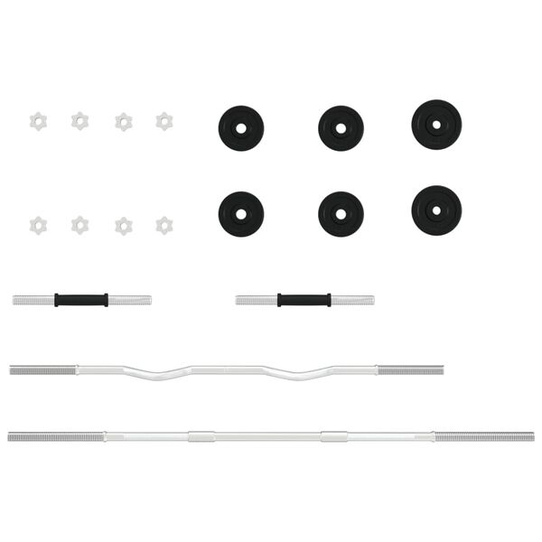 vidaXL Vektstang- og h&aring;ndvektsett 30 kg st&oslash;pejern