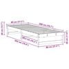 vidaXL Sengestamme Hvit 80 x 200 cm Massiv furu