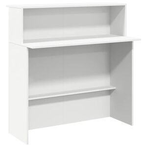vidaXL Resepsjonsdisk hvit 100x50x103,5 cm konstruert tre