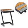 vidaXL Salongbord 30x30x50 cm heltre teak og polyresin