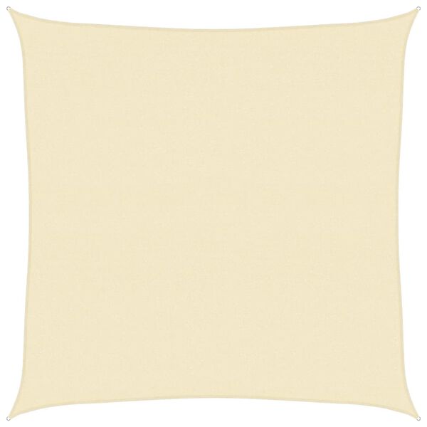 vidaXL Solseil 160 g/m² kremhvit 4x4 m HDPE