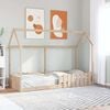vidaXL Barnesengeramme hus 80x200 cm heltre furu
