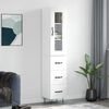 vidaXL Highboard hvit 34,5x34x180 cm konstruert tre