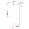 vidaXL Skyvedør ORKDAL Naturlig 73,5 x 211 cm Massivt furutre og glass