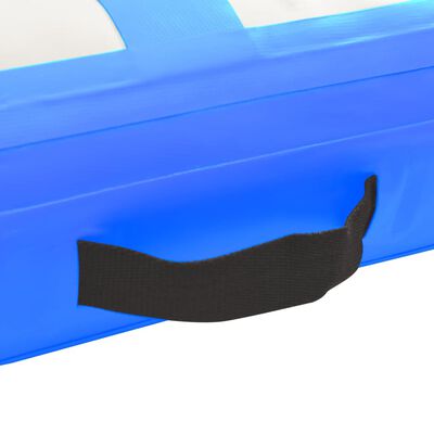 vidaXL Oppblåsbar gymnastikkmatte med pumpe 300x100x20 cm PVC blå