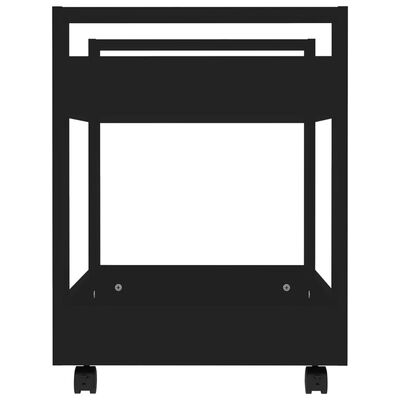 vidaXL Tralle til skrivebord svart 60x45x60 cm konstruert tre