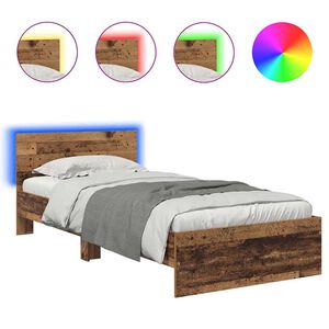 vidaXL Sengestamme Gamle tre 100 x 200 cm Konstruert tre