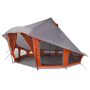 vidaXL Tipi telt med tak Gr&aring; og Oransje 508 x 470 x 300 cm taft