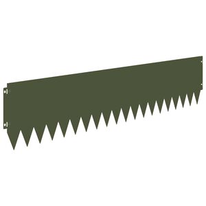 vidaXL Gjerdekant 20 stk. 103 x 25 cm St&aring;l Olivengr&oslash;nn