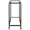 vidaXL Konsollbord gjennomsiktig 80x35x75 cm herdet glass