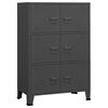 vidaXL Industriell oppbevaringskiste antrasitt 75x40x115 cm metall