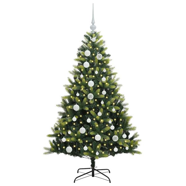 vidaXL Kunstig Hengt Julegran med 150 LED-lys gr&oslash;nn 120 cm PVC og PE