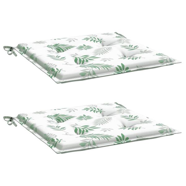 vidaXL Stolputer 2 stk bladm&oslash;nster 50x50x3 cm stoff