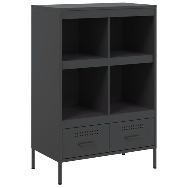 vidaXL Highboard svart 68x39x101,5 cm stål