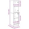 vidaXL H&oslash;yskap Artisan Eik 35 x 37 x 142 cm Konstruert tre