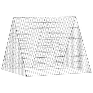 vidaXL Kaninbur S&oslash;lv 110 x 100 x 85 cm Galvanisert st&aring;l