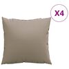 vidaXL Sofaputer 4 stk gr&aring;brun 50x50 cm stoff