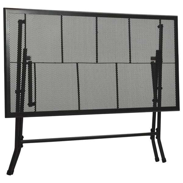 vidaXL Utend&oslash;rs spisestue 7 deler st&aring;l antrasitt