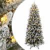 vidaXL Kunstig juletre med 300 LED og flokket sn&oslash; 180 cm