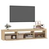 vidaXL TV-benk med LED-lys sonoma eik 195x35x40 cm