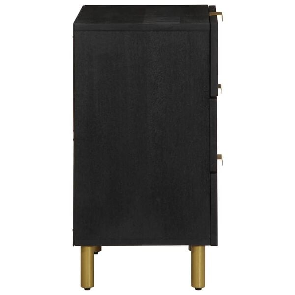 vidaXL Nattbord svart 50x33x62 cm konstruert tre