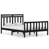 vidaXL Sengeramme svart heltre 135x190 cm Double