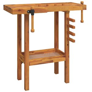 vidaXL Arbeidsbenk med skrustikker 92x48x83 cm heltre akasie