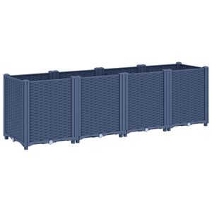 vidaXL Plantekasse bl&aring;gr&aring; 160x40x53 cm PP