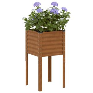 vidaXL Hagepotte 45x45x88 cm v&aelig;rbestandig st&aring;l