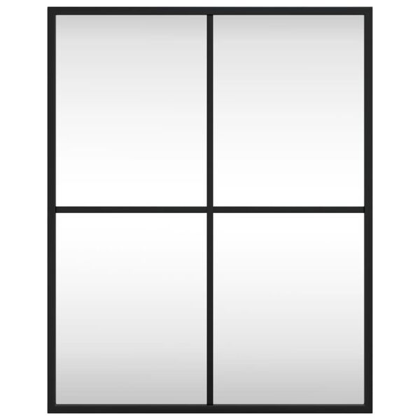 vidaXL Veggspeil svart 40x50 cm rektangel jern