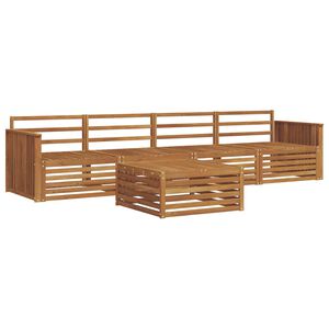 vidaXL Utend&oslash;rs sofa-sett 5 pcs Naturlig Solid akasietre