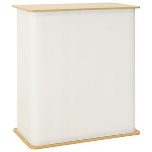 vidaXL Messedisk Lys brun og hvit 80 x 40 x 93 cm Konstruert tre og PP