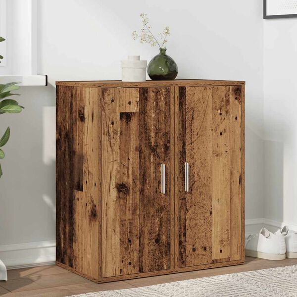 vidaXL Skoskap 2 stk gammelt tre 32x35x70 cm konstruert tre