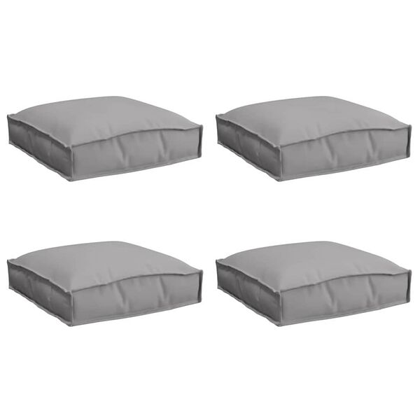 vidaXL Pallepute for sete 4 pcs Grå 40 x 40 x 8 cm Oxford-stoff